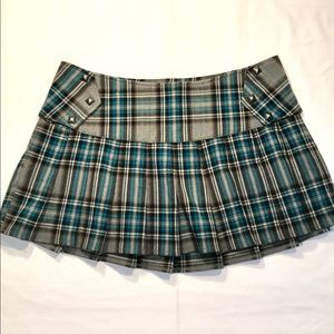 Sm Goth Punk Schoolgirl Plaid Mini Skirt